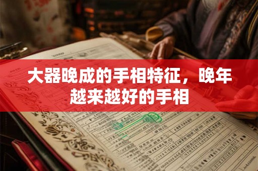 大器晚成的手相特征，晚年越来越好的手相