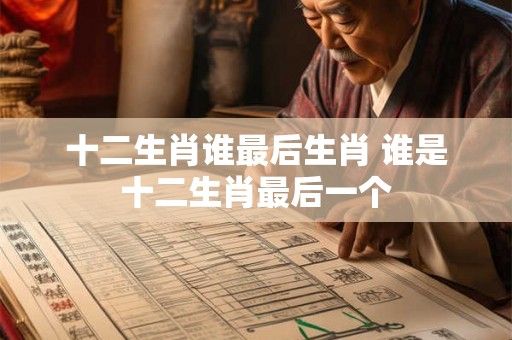 十二生肖谁最后生肖 谁是十二生肖最后一个