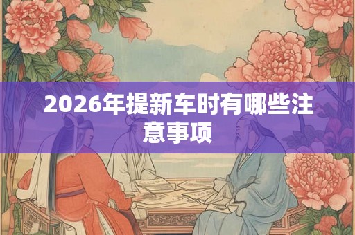 2026年提新车时有哪些注意事项