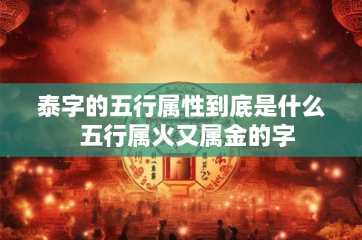 泰字的五行属性到底是什么 五行属火又属金的字 泰字的五行属性到底是什么 五行属火又属金的字