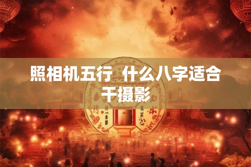 照相机五行  什么八字适合干摄影