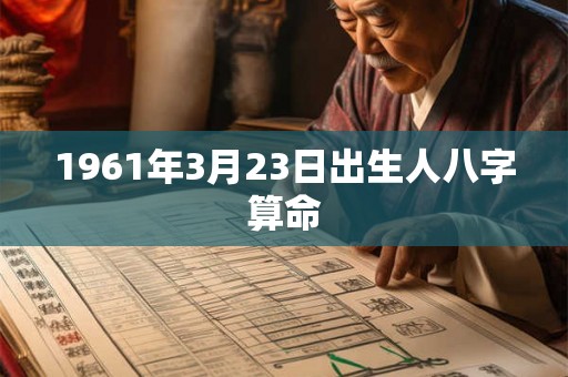 1961年3月23日出生人八字算命