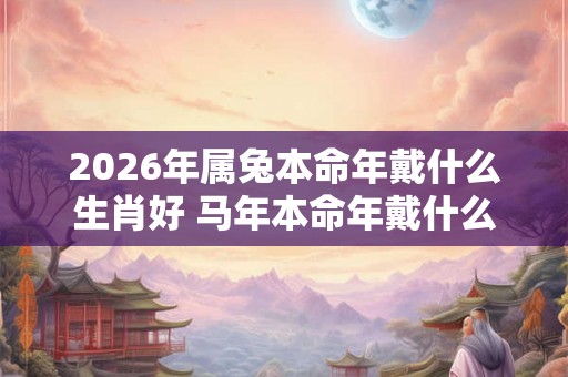 2026年属兔本命年戴什么生肖好 马年本命年戴什么属相转运