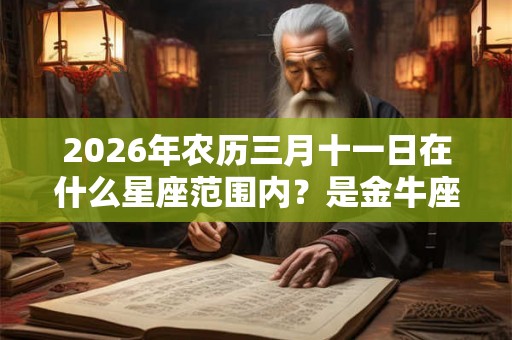 2026年农历三月十一日在什么星座范围内？是金牛座吗？