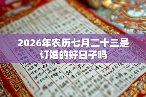 2026年农历七月二十三是订婚的好日子吗