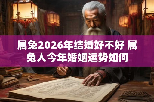 属兔2026年结婚好不好 属兔人今年婚姻运势如何