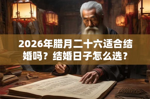 2026年腊月二十六适合结婚吗？结婚日子怎么选？