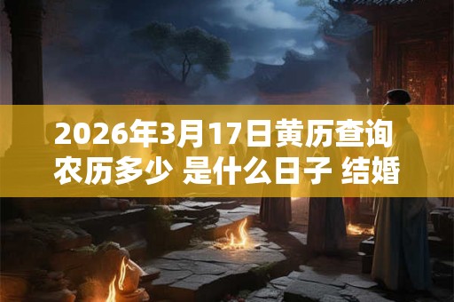 2026年3月17日黄历查询 农历多少 是什么日子 结婚吉时