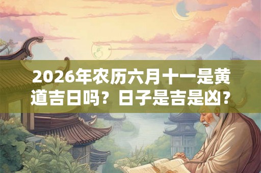 2026年农历六月十一是黄道吉日吗？日子是吉是凶？