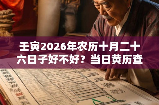 壬寅2026年农历十月二十六日子好不好？当日黄历查询
