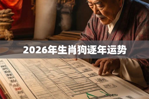 2026年生肖狗逐年运势
