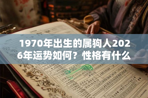 1970年出生的属狗人2026年运势如何？性格有什么缺点？