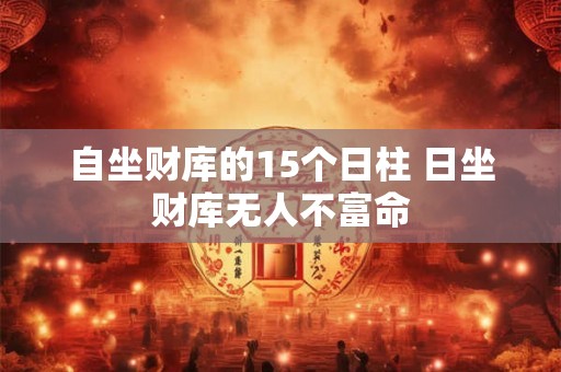 自坐财库的15个日柱 日坐财库无人不富命