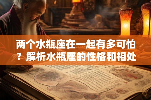 两个水瓶座在一起有多可怕?解析水瓶座的性格和相处难点 两个水瓶座在一起有多可怕?解析水瓶座的性格和相处难点
