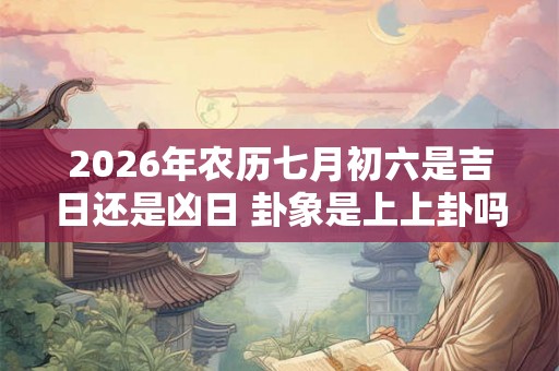 2026年农历七月初六是吉日还是凶日 卦象是上上卦吗