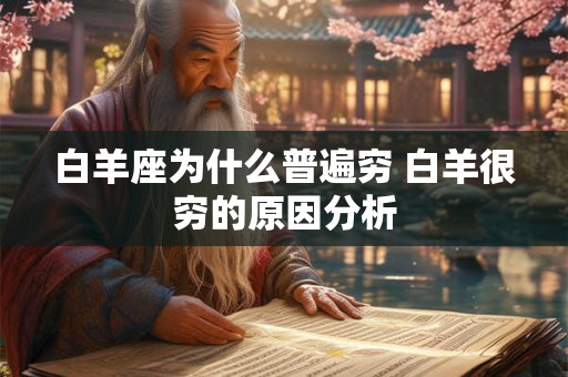 白羊座为什么普遍穷 白羊很穷的原因分析