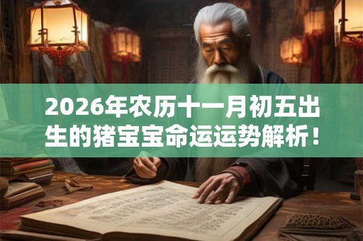 2026年农历十一月初五出生的猪宝宝命运运势解析! 2026年农历十一月初五出生的猪宝宝命运运势解析!