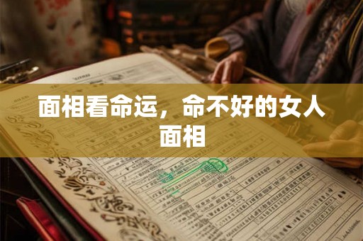 面相看命运，命不好的女人面相