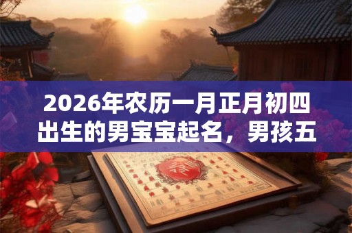 2026年农历一月正月初四出生的男宝宝起名，男孩五行取名