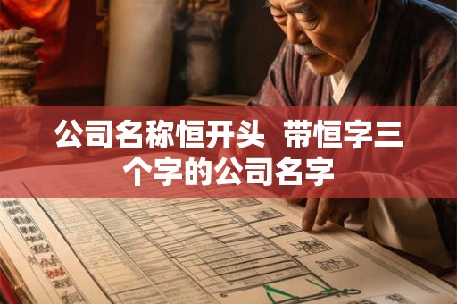 公司名称恒开头  带恒字三个字的公司名字