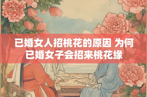 已婚女人招桃花的原因 为何已婚女子会招来桃花缘