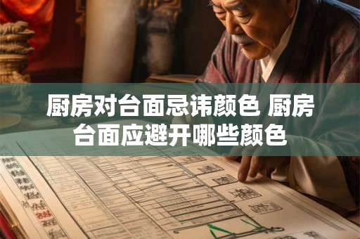 厨房对台面忌讳颜色 厨房台面应避开哪些颜色