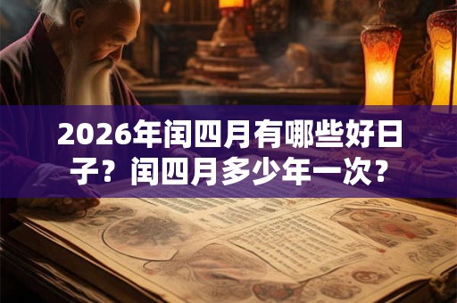 2026年闰四月有哪些好日子？闰四月多少年一次？