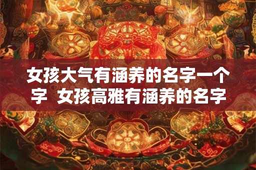 女孩大气有涵养的名字一个字  女孩高雅有涵养的名字