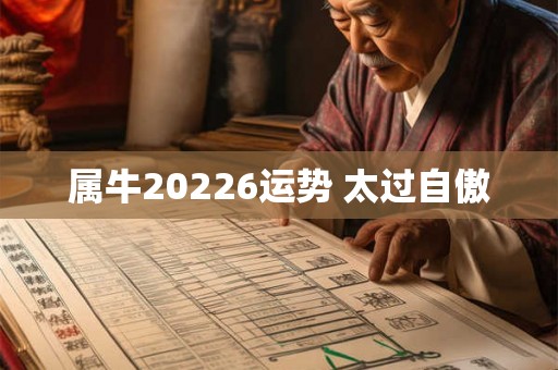 属牛20226运势 太过自傲