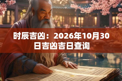 时辰吉凶：2026年10月30日吉凶吉日查询
