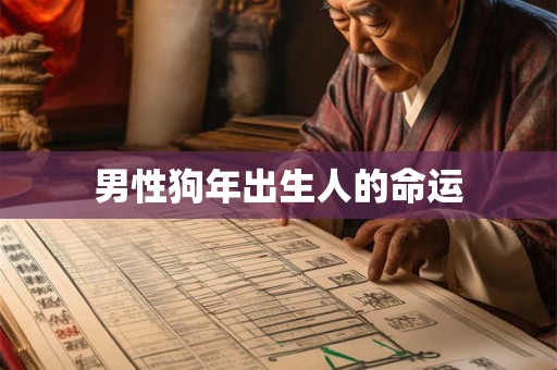 男性狗年出生人的命运