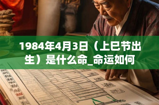 1984年4月3日（上巳节出生）是什么命_命运如何