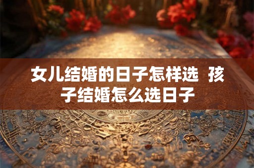 女儿结婚的日子怎样选  孩子结婚怎么选日子