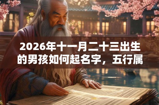 2026年十一月二十三出生的男孩如何起名字，五行属什么