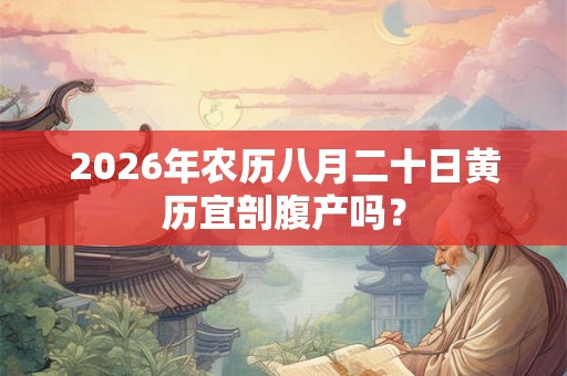 2026年农历八月二十日黄历宜剖腹产吗？