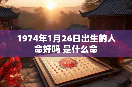 1974年1月26日出生的人命好吗 是什么命 1974年1月26日出生的人命好吗 是什么命