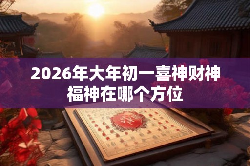 2026年大年初一喜神财神福神在哪个方位 2026年大年初一喜神财神福神在哪个方位