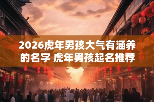 2026虎年男孩大气有涵养的名字 虎年男孩起名推荐 2026虎年男孩大气有涵养的名字 虎年男孩起名推荐