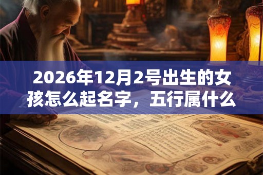 2026年12月2号出生的女孩怎么起名字，五行属什么