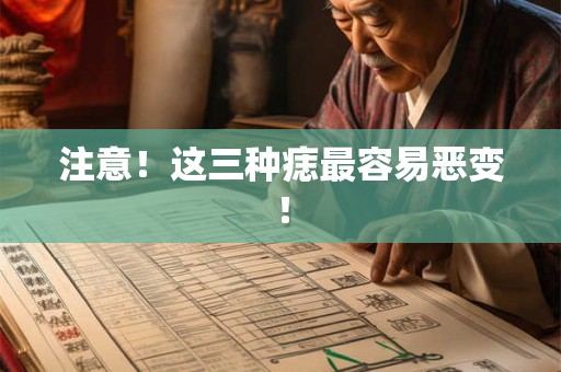 注意！这三种痣最容易恶变！