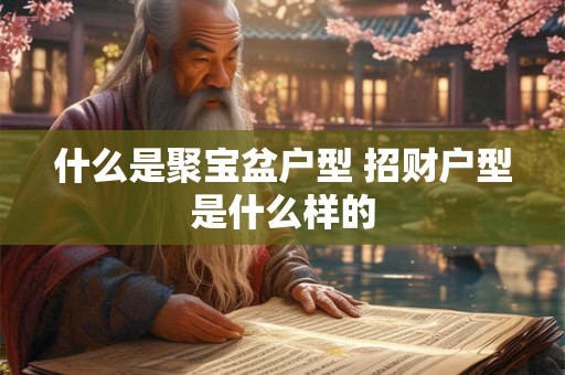 什么是聚宝盆户型 招财户型是什么样的