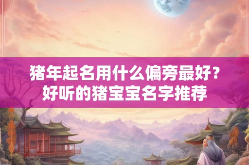 猪年起名用什么偏旁最好？好听的猪宝宝名字推荐