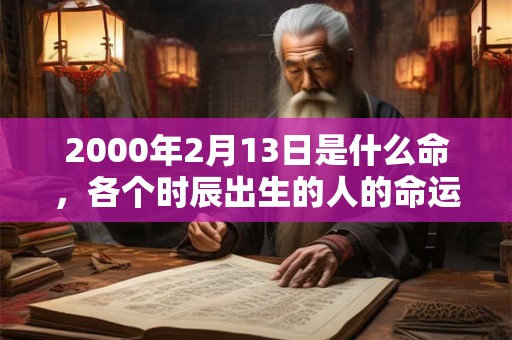 2000年2月13日是什么命，各个时辰出生的人的命运