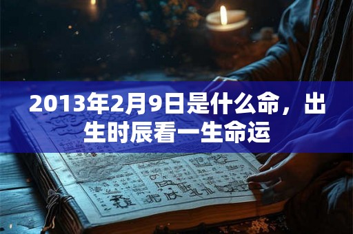 2013年2月9日是什么命，出生时辰看一生命运