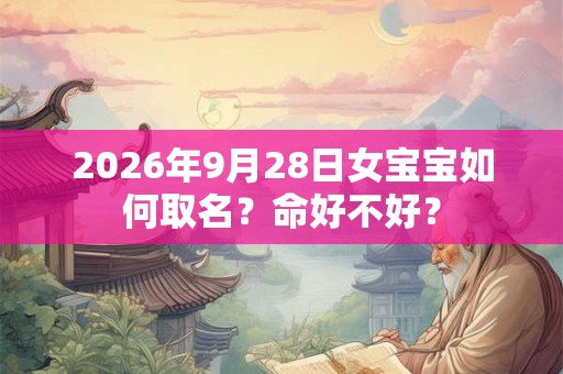 2026年9月28日女宝宝如何取名？命好不好？