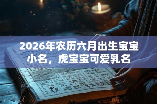 2026年农历六月出生宝宝小名，虎宝宝可爱乳名