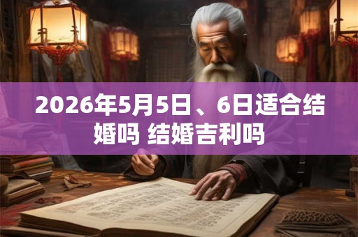 2026年5月5日、6日适合结婚吗 结婚吉利吗