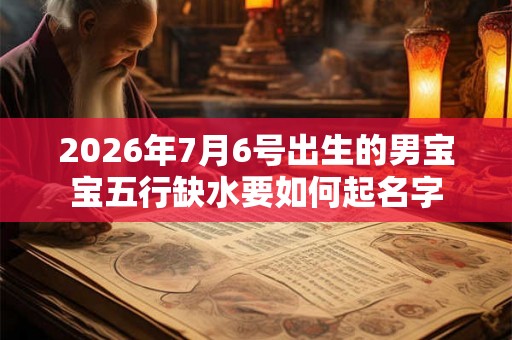 2026年7月6号出生的男宝宝五行缺水要如何起名字