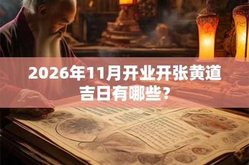 2026年11月开业开张黄道吉日有哪些？