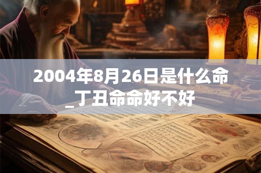 2004年8月26日是什么命_丁丑命命好不好